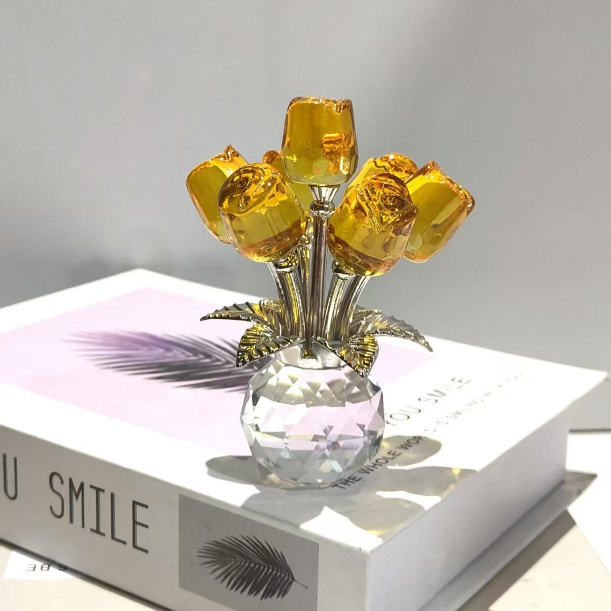 Glass Crystal Artificial Roses for Mother’s Day