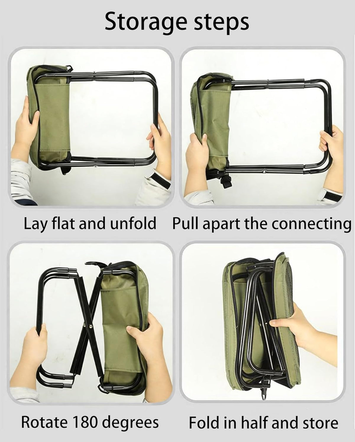 Portable Lightweight Outdoor Backpack Folding Stool