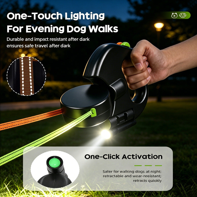 Dual Automatic Retractable Dog Leash