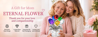 Glass Crystal Artificial Roses for Mother’s Day