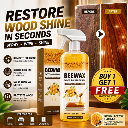 Beewax Wood Polish Spray (Restore Shine Protect Furniture)