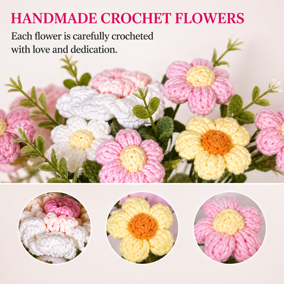 Crochet Flower Arrangement for Mother’s Day