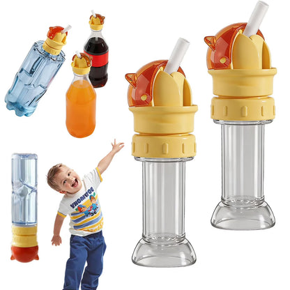 2PCS Water Bottle Spout Conversion Cap with Straw
