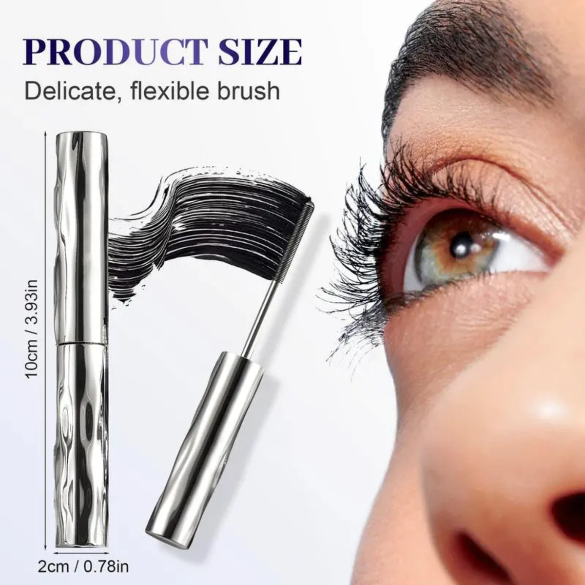 Lengthening & Curling Mascara – 24H Waterproof, Smudge-Proof, No Clumping