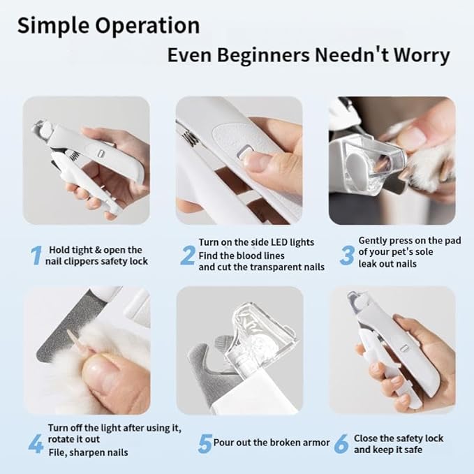 2-in-1 LED Pet Nail Trimmer