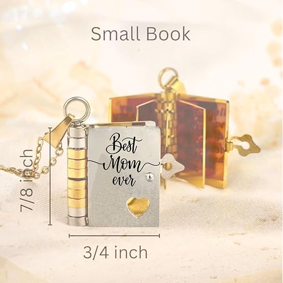 Mom Book Necklace for Women