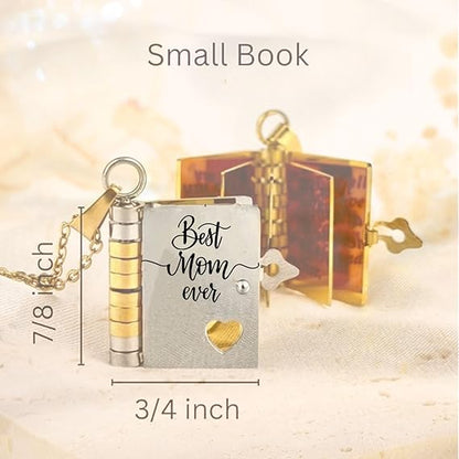 Mom Book Necklace for Women