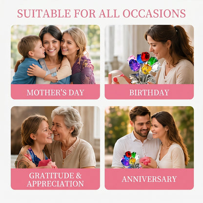 Glass Crystal Artificial Roses for Mother’s Day