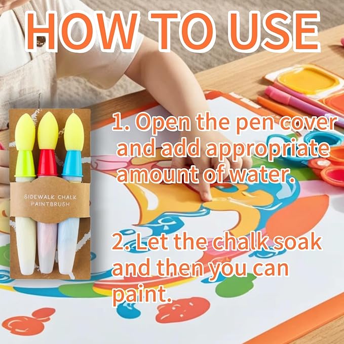 Sidewalk Chalk Paint Brush Set (3 PCS)