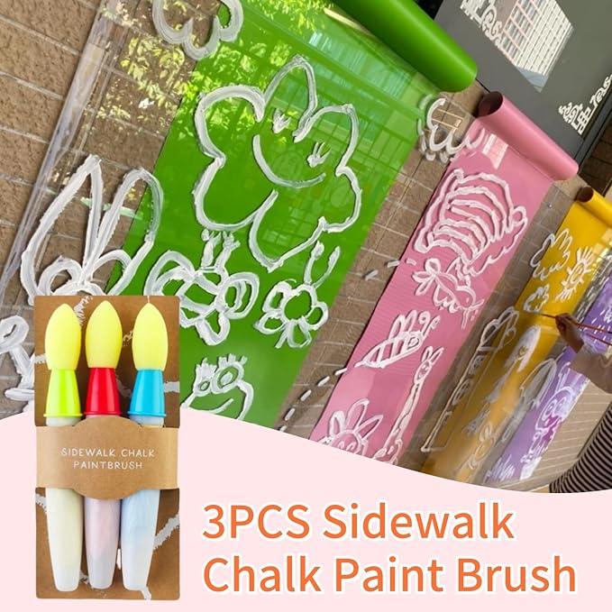 Sidewalk Chalk Paint Brush Set (3 PCS)