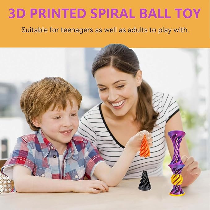 3D Printed Spiral Ball Fidget Toy