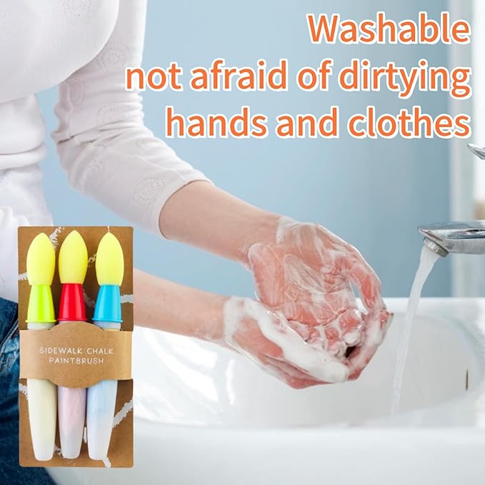 Sidewalk Chalk Paint Brush Set (3 PCS)