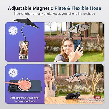 Magnetic Phone Umbrella Sun Shade