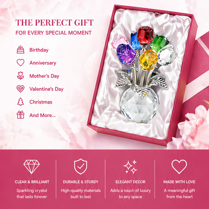 Glass Crystal Artificial Roses for Mother’s Day