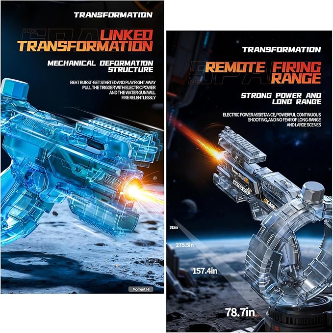 Mechanical Transforming Electric Water Gun