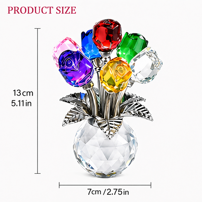 Glass Crystal Artificial Roses for Mother’s Day
