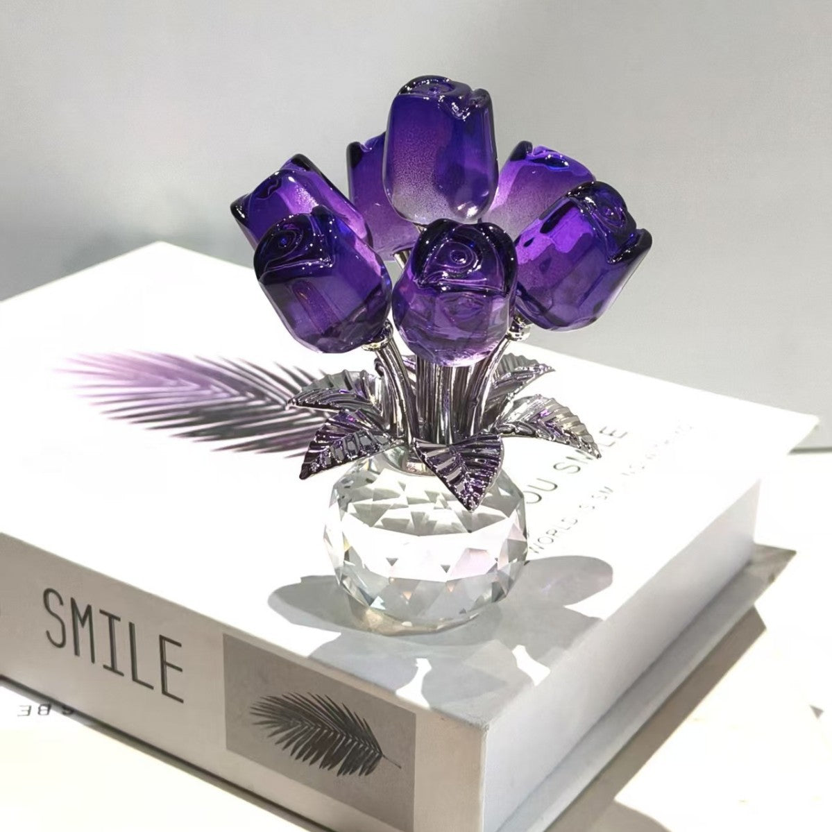 Glass Crystal Artificial Roses for Mother’s Day