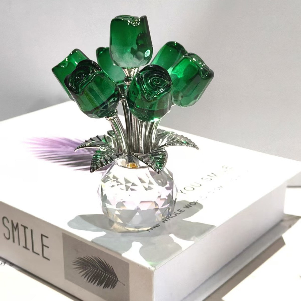 Glass Crystal Artificial Roses for Mother’s Day