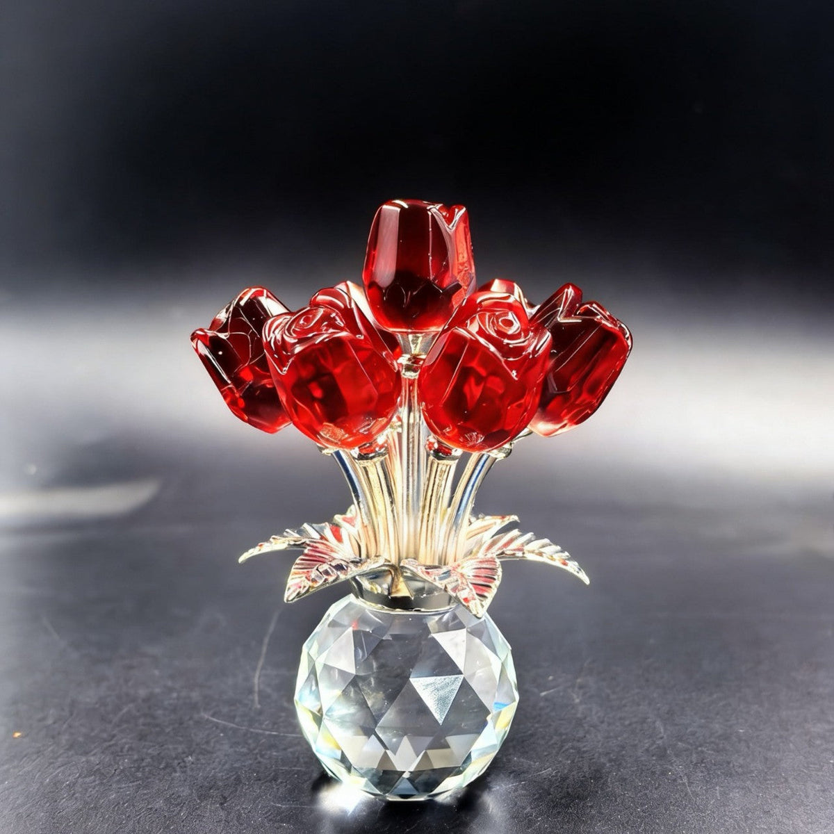 Glass Crystal Artificial Roses for Mother’s Day