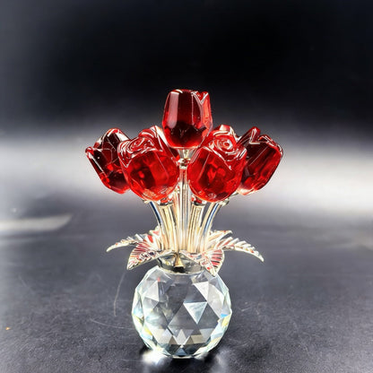 Glass Crystal Artificial Roses for Mother’s Day