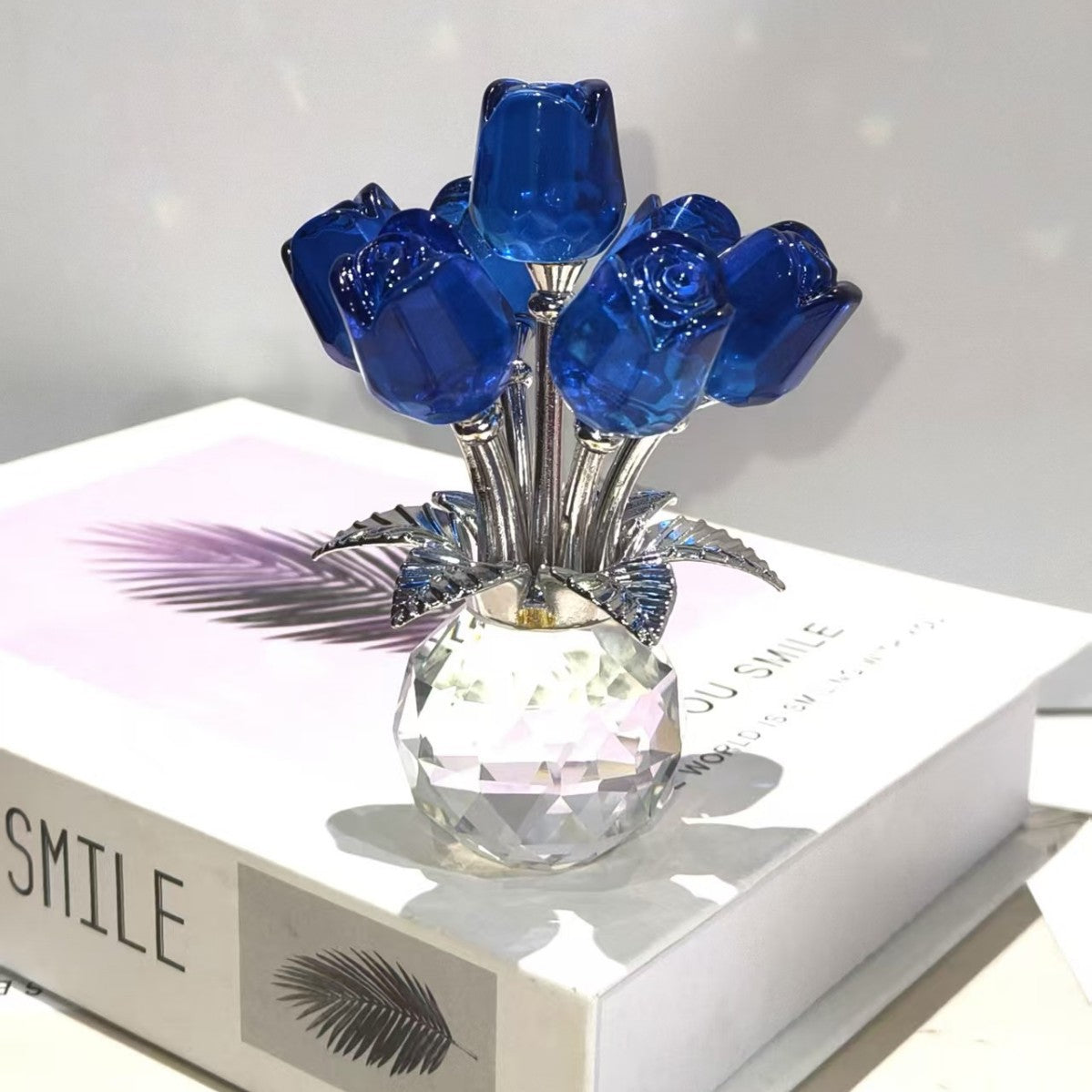 Glass Crystal Artificial Roses for Mother’s Day