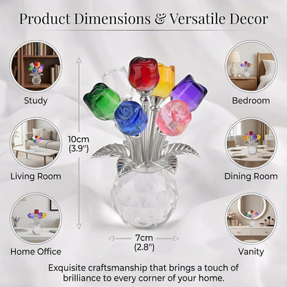 Glass Crystal Artificial Roses for Mother’s Day