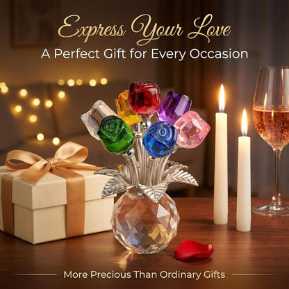 Glass Crystal Artificial Roses for Mother’s Day