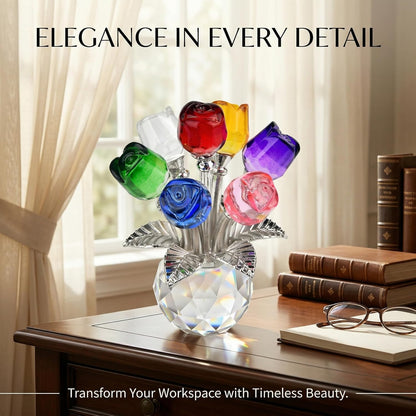 Glass Crystal Artificial Roses for Mother’s Day