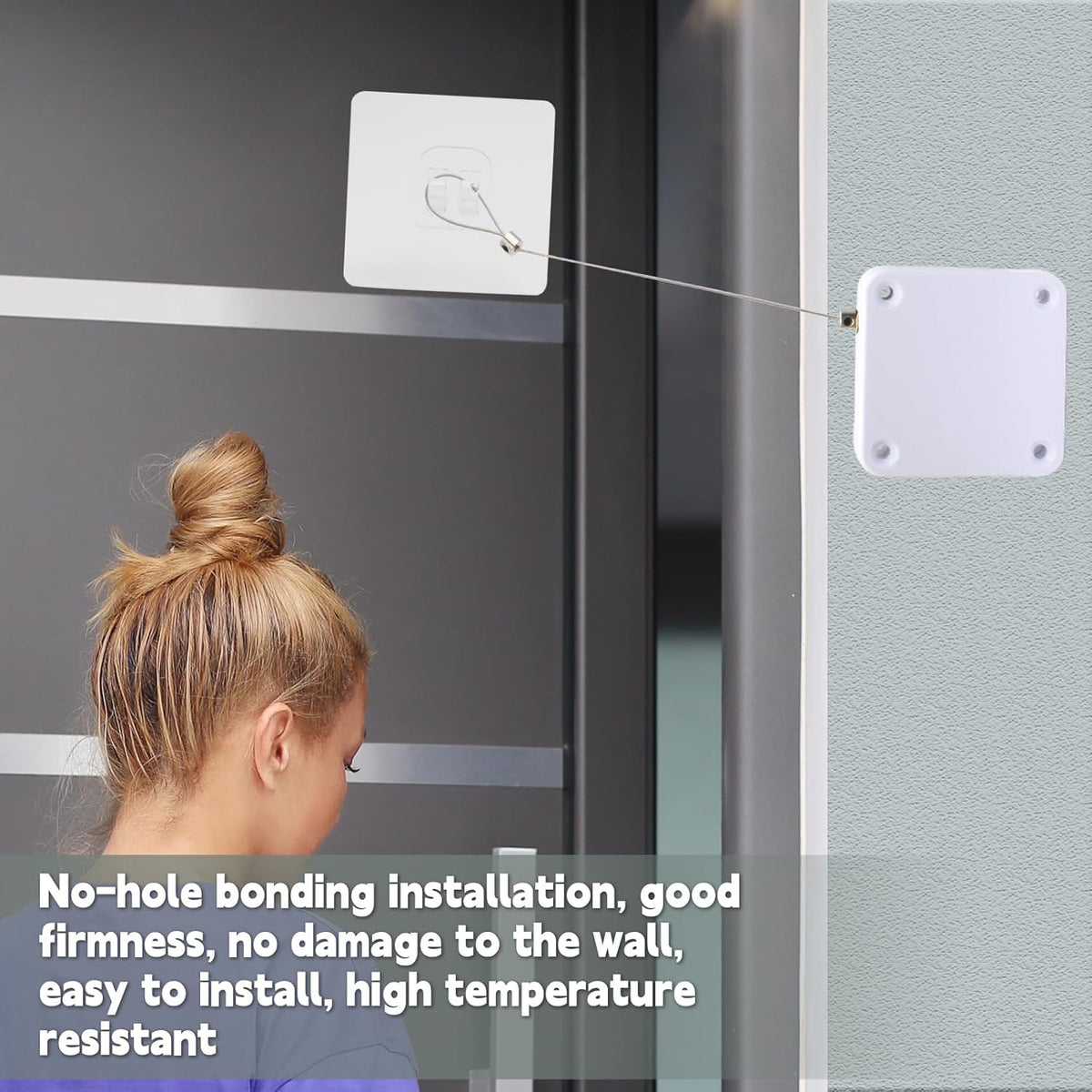 Multifunctional Punch-Free Drawstring Automatic Door Closers with Steel Pull Cord