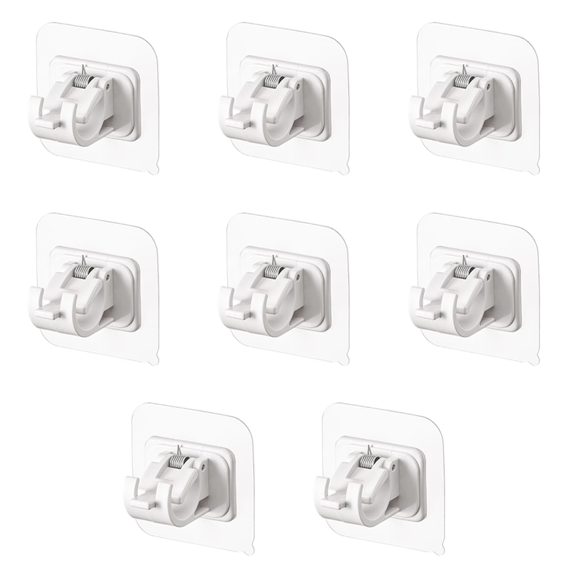 Curtain Rod Brackets with Clips (8 PCS)