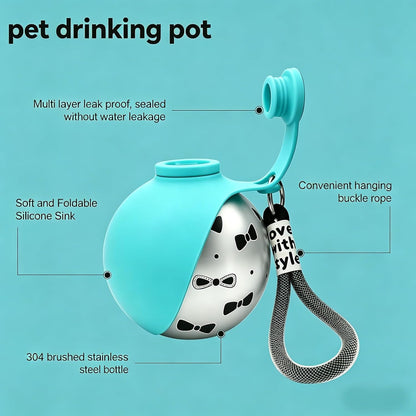 2-in-1 Portable Dog Water Bottle with Bowl