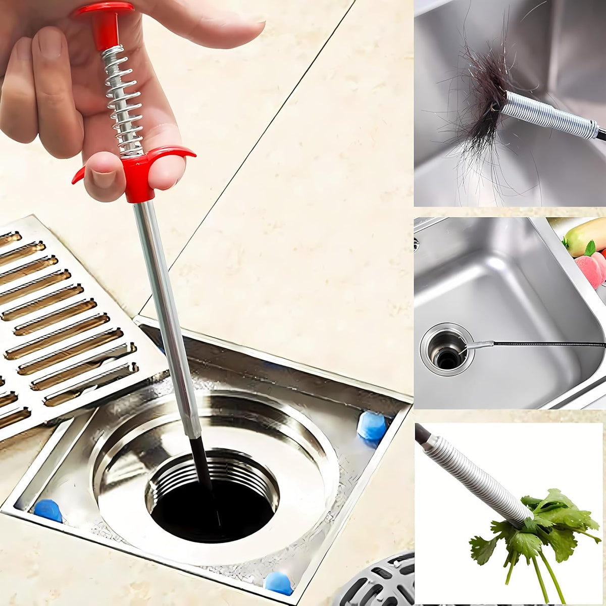Drain Clog Remover Tools For Toilet Sewer Shower Kitchen