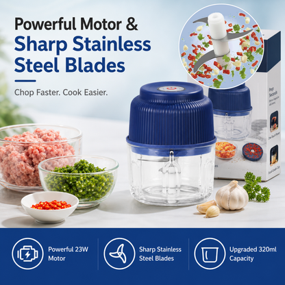 Electric Mini Food Chopper & Meat Grinder