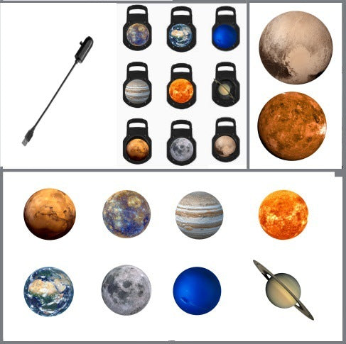 360° Galaxy Projection Light USB Star Night Light Charging Lighting With 10 Film Discs