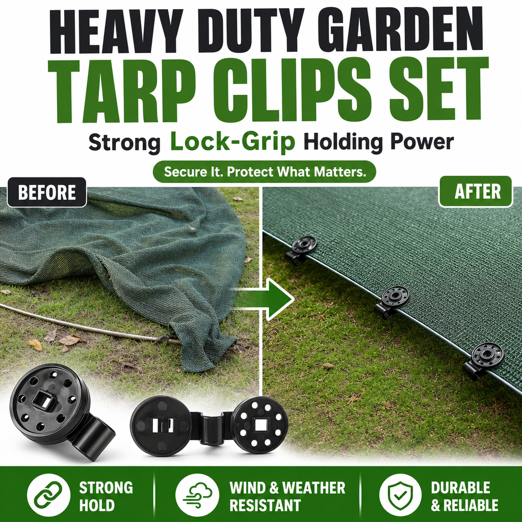 Heavy Duty Garden Tarp Clips Set