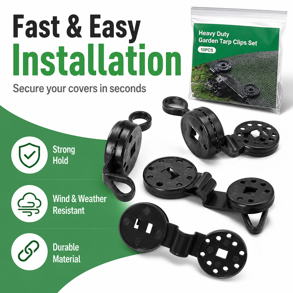 Heavy Duty Garden Tarp Clips Set