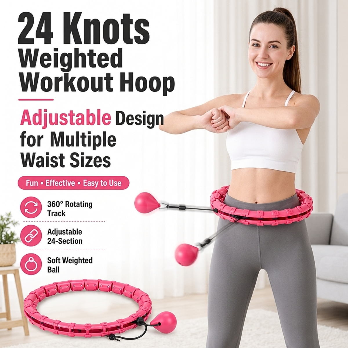 24 Knots Weighted Workout Hoop