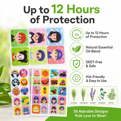 Mosquito Repellent Stickers for Kids