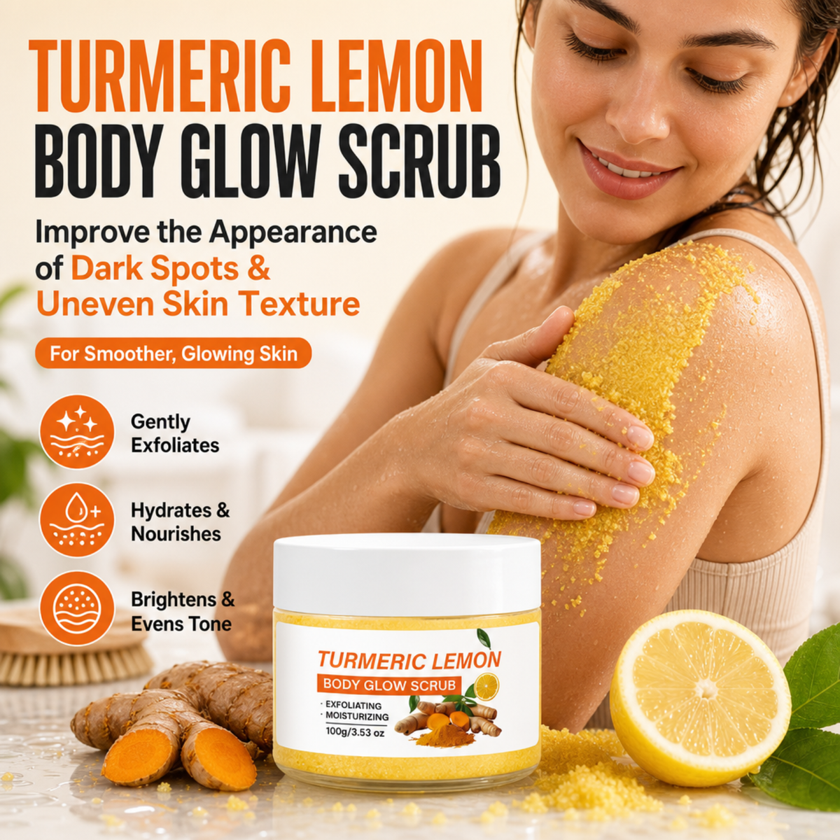 Turmeric Lemon Body Glow Scrub