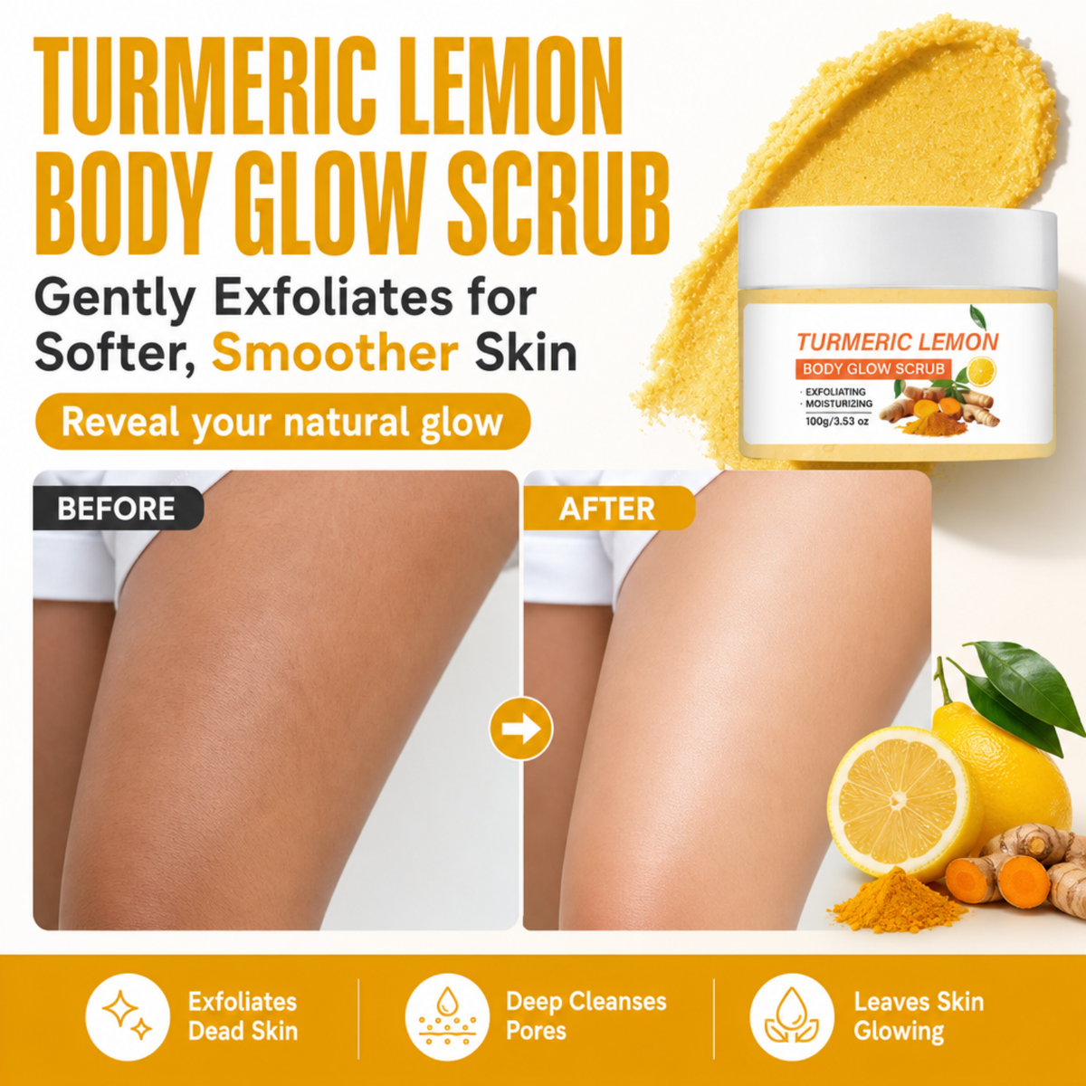 Turmeric Lemon Body Glow Scrub
