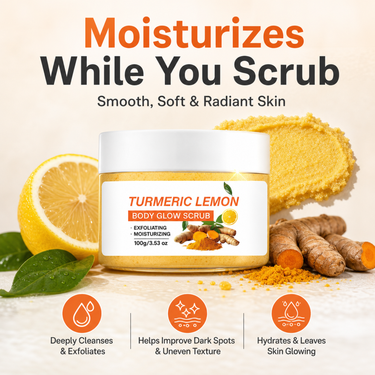 Turmeric Lemon Body Glow Scrub