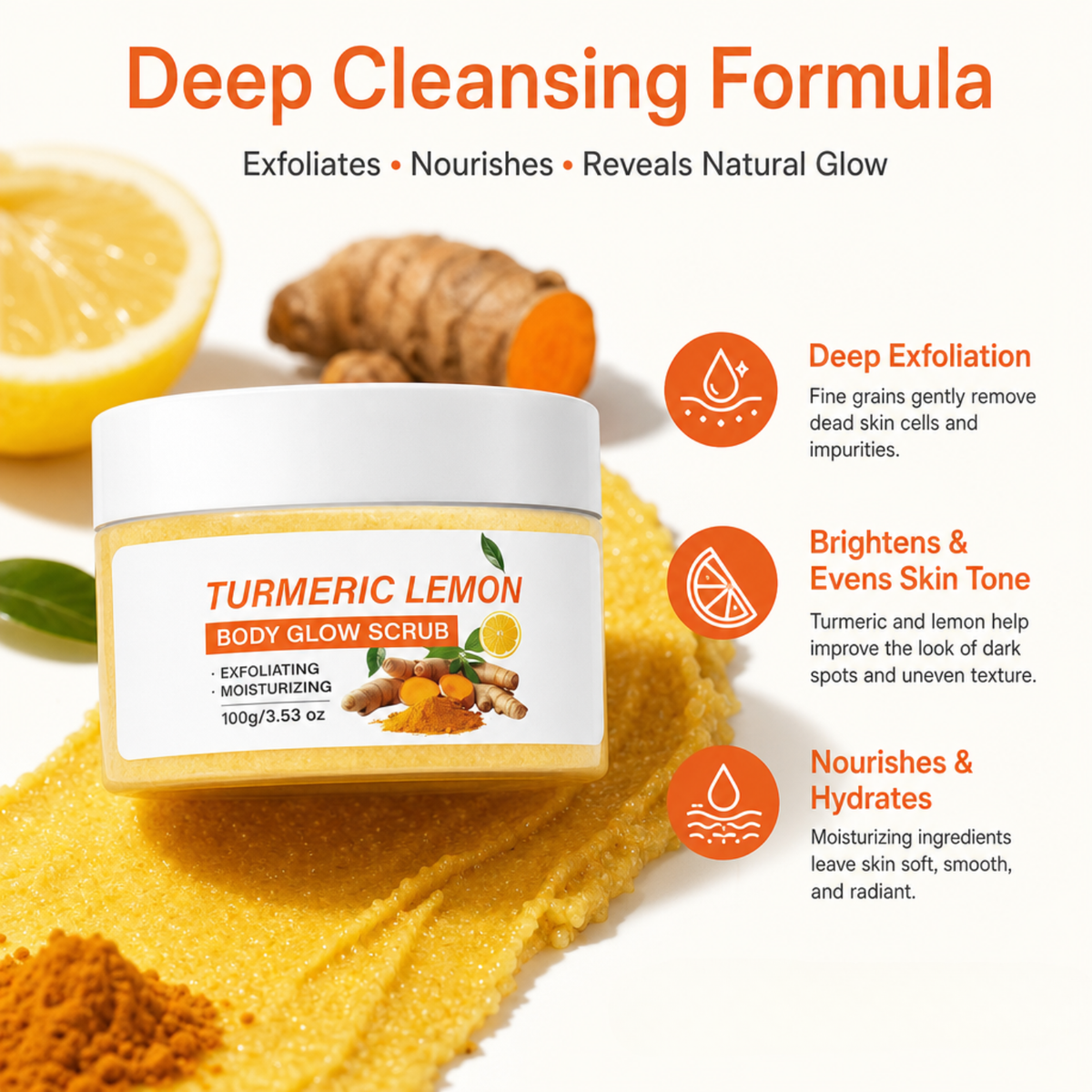 Turmeric Lemon Body Glow Scrub