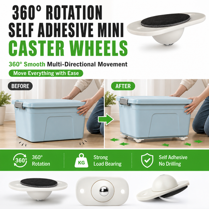 360° Rotation Self Adhesive Mini Caster Wheels