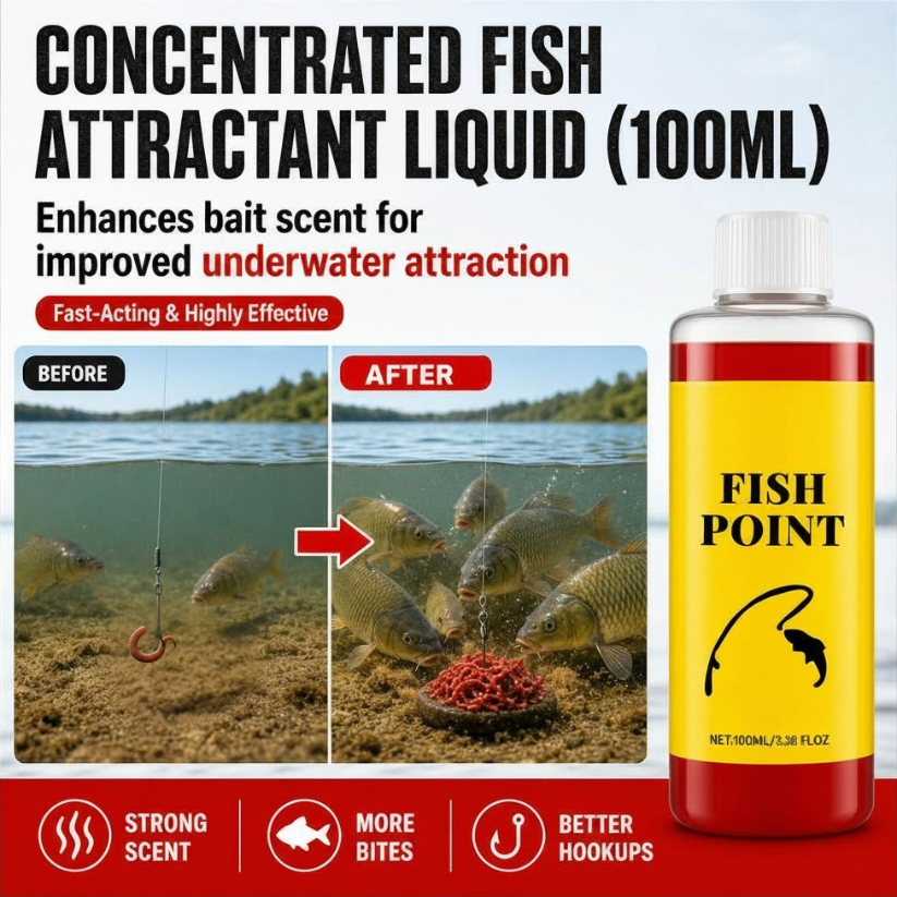 Concentrated Fish Attractant Liquid – Fast-Acting Red Worm Bait Additive for Freshwater Fishing, Enhances Scent & Improves Bite Response (100ml)