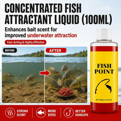 Concentrated Fish Attractant Liquid – Fast-Acting Red Worm Bait Additive for Freshwater Fishing, Enhances Scent & Improves Bite Response (100ml)