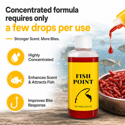 Concentrated Fish Attractant Liquid – Fast-Acting Red Worm Bait Additive for Freshwater Fishing, Enhances Scent & Improves Bite Response (100ml)