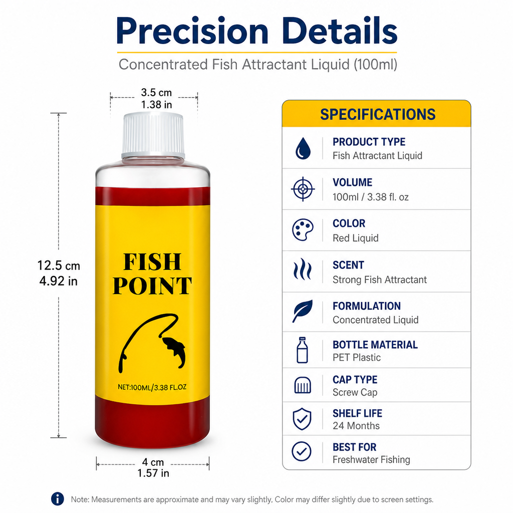 Concentrated Fish Attractant Liquid – Fast-Acting Red Worm Bait Additive for Freshwater Fishing, Enhances Scent & Improves Bite Response (100ml)