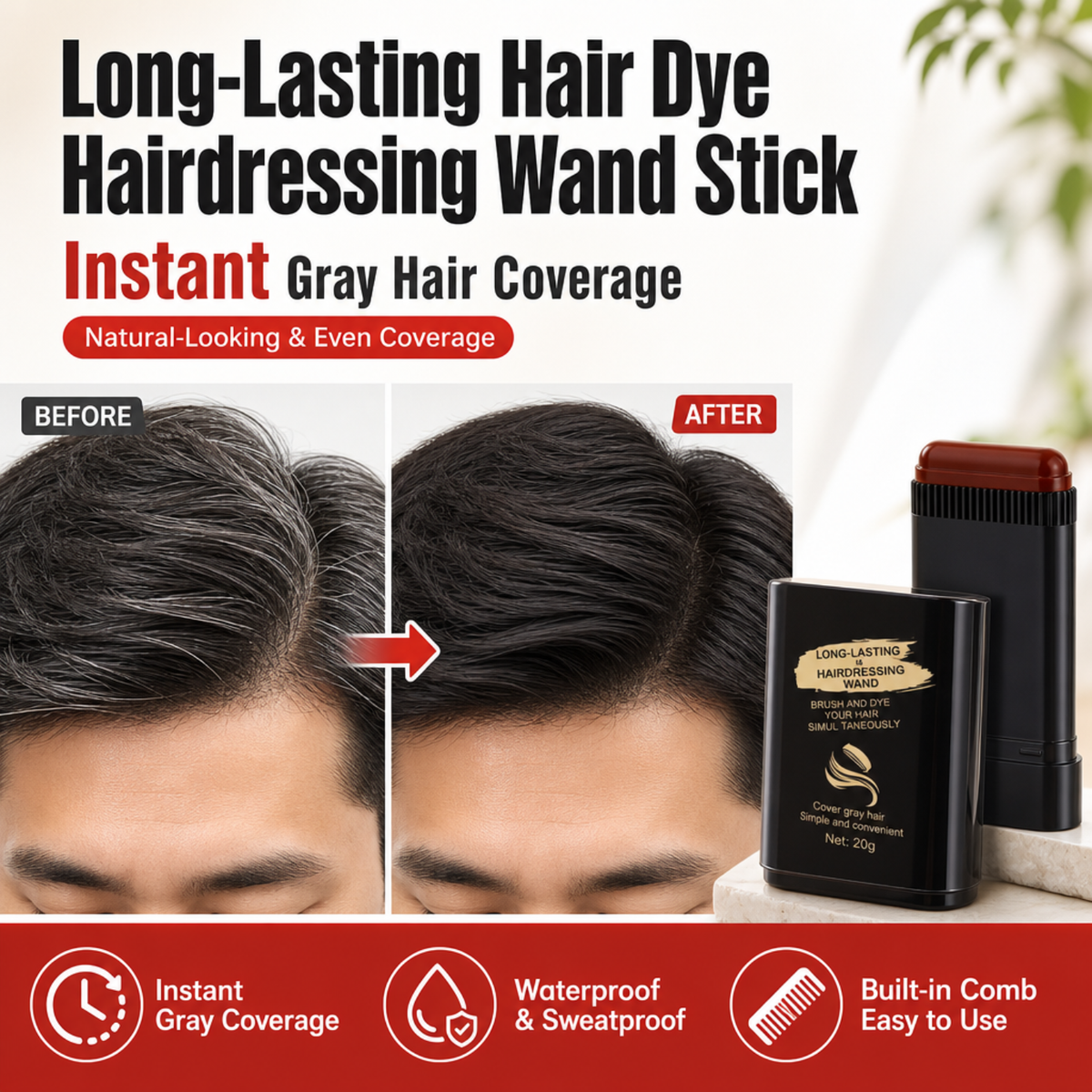 Long-Lasting Hair Dye Hairdressing Wand Stick