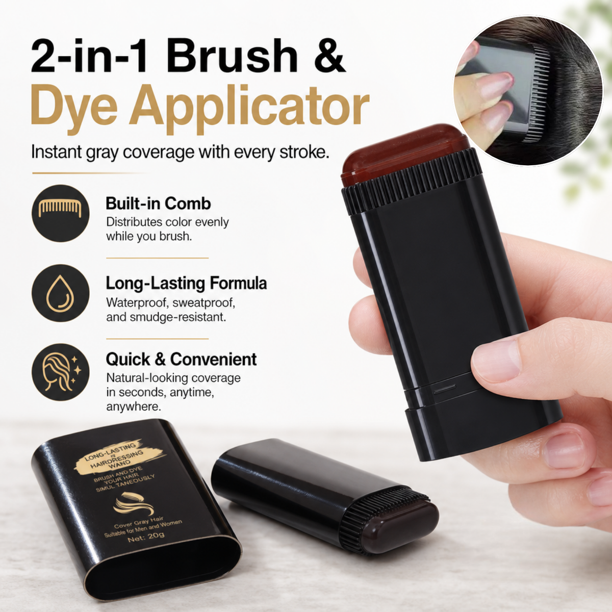 Long-Lasting Hair Dye Hairdressing Wand Stick