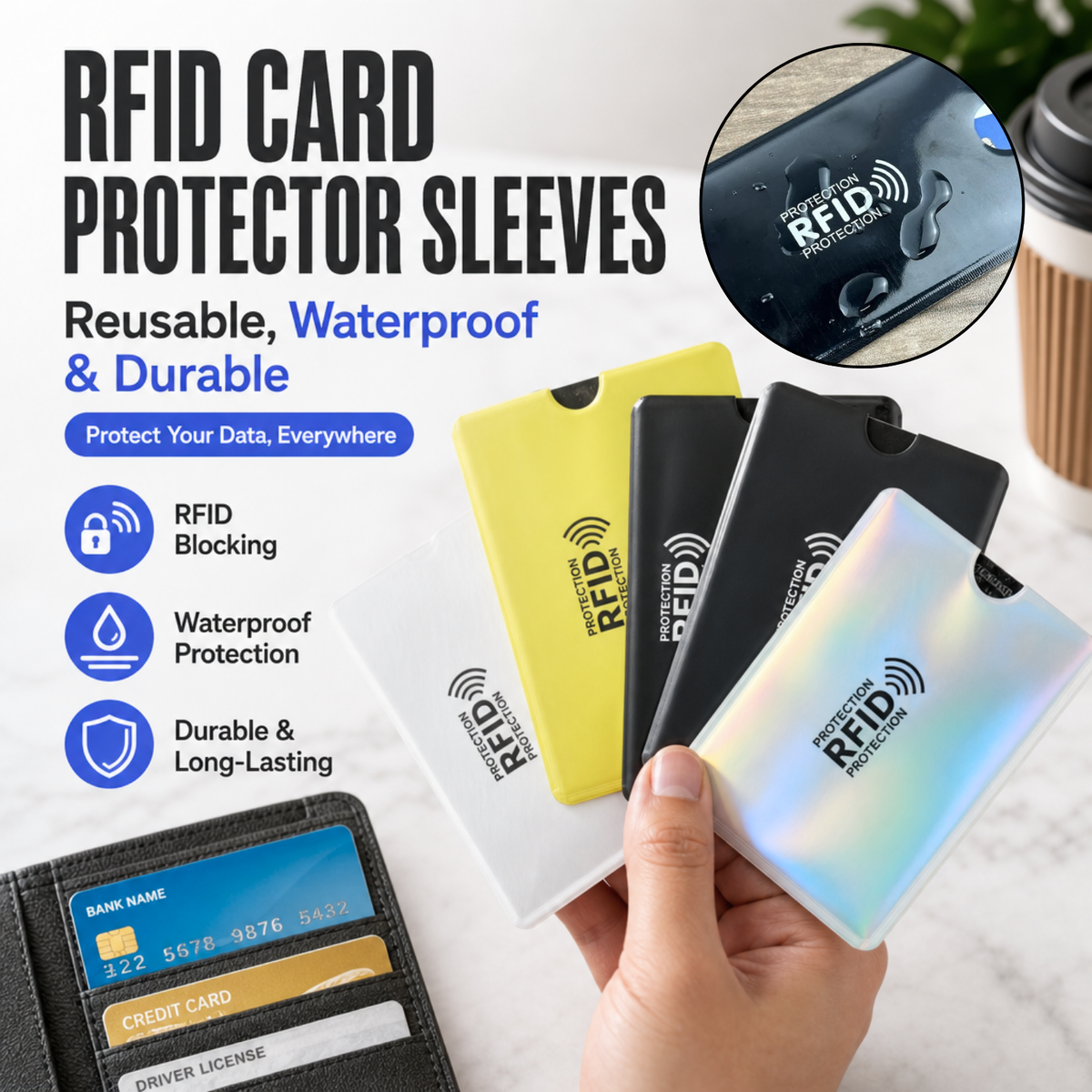 RFID Card Protector Sleeves Set(2 PCS)